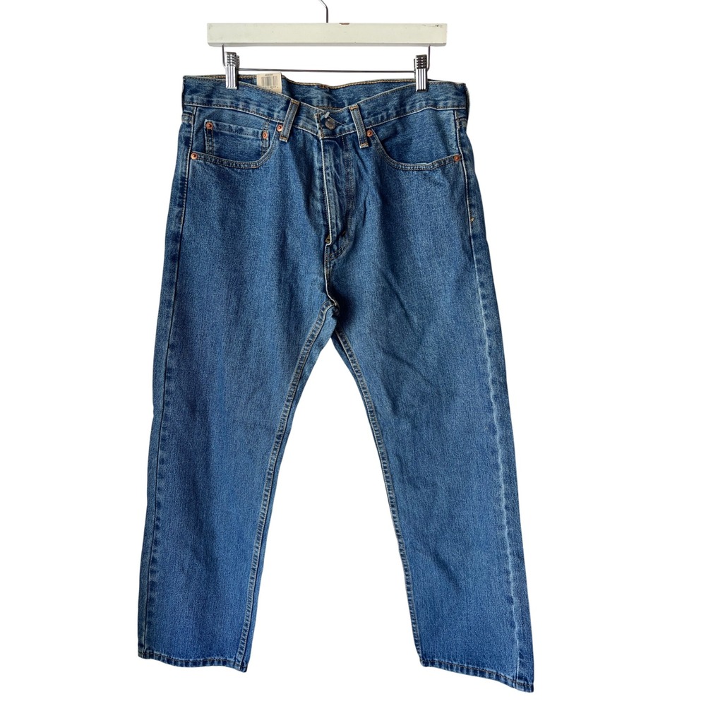 Levis 505 Regular Fit Jeans Mens 34x29 Medium Wash Blue Straight Leg 100% Cotton